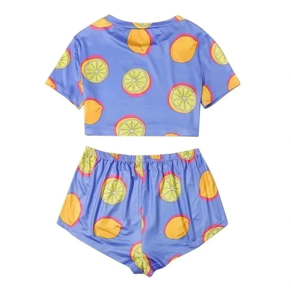 NEW! “Easy Peasy Lemon Squeezy” Cropped PJ Set 🍋 - Picture 3 of 10